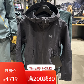 始祖鸟（ARC’TERYX）ARC'TERYX女款GAMMA HEAVYWEIGHT/HOODY/LW软壳夹克 春秋款连帽GammaHoody黑色BlackX S加拿大发货