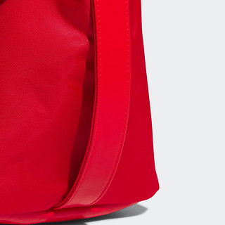 adidas马思纯同款运动单肩斜挎包水桶包女子新年红阿迪达斯 浅猩红 NS