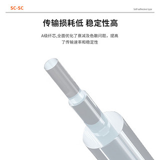 丰应子 隐形光纤 入户自粘式室内透明光缆FTTR成品跳线SC-SC50米 FYZ-WQ218 自粘式隐形光纤