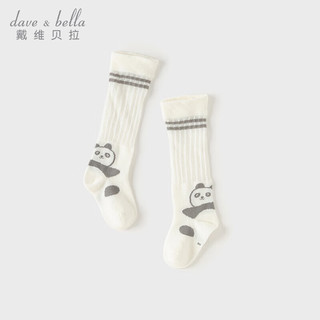 戴维贝拉（DAVE＆BELLA）婴儿袜女童长筒袜薄款儿童袜子洋气小童弹力袜2024夏装童袜 白色 7-9 (脚长7-9cm)