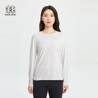 KOLON SPORT可隆女户外打底速干抗菌运动长袖T恤 象牙白IV 175/XL