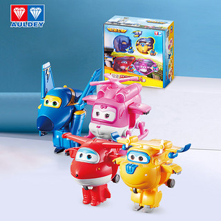 AULDEY 奥迪双钻 超级飞侠迷你变形机器人欢乐装4只装儿童玩具生日礼物710091