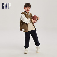 Gap 盖璞 男童秋季LOGO撞色飞行员夹克儿童装宽松休闲外套831319