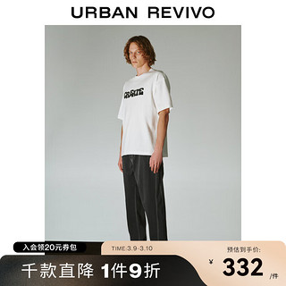 UR2024春季男装潮流休闲撞色明线束脚牛仔长裤UMV840020 深灰 30