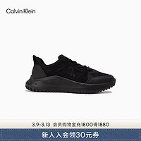 Calvin Klein Jeans24春夏男士简约轻便舒适网面厚底跑步运动鞋YM00905 0GT-太空黑 43