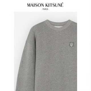 Maison Kitsune 女款 SS24春夏大胆玩色狐狸圆领套头卫衣 H131【灰色】 M