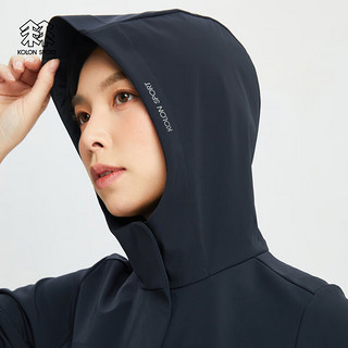 KOLON SPORT可隆女户外休闲衣软壳防风夹克防泼水外套 黑色BK 175/XL