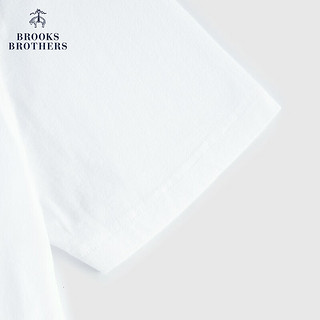 布克兄弟（BrooksBrothers）男士24早春棉圆领风景图案针织T恤 B115-白色 M