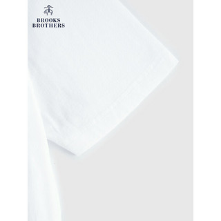 布克兄弟（BrooksBrothers）男士24早春棉圆领风景图案针织T恤 B115-白色 XL