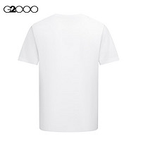 G2000【全棉】G2000男装SS24商场柔软舒适立体印花丝光棉短袖T恤 白色 S