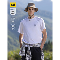 CAT卡特24春夏男户外Coolmax科技山系印花短袖T恤 亮灰色 2XL