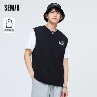 森马（Semir）背心男夏季宽松日常舒适潮流个性街头风无袖上衣101322102103 M
