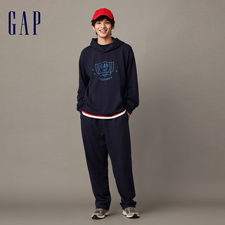 Gap 盖璞 男装春秋LOGO宽松廓形舒适套头运动卫衣高级休闲连帽衫841225