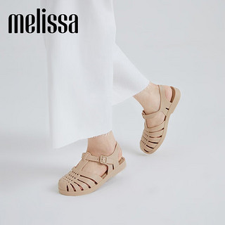 Melissa（梅丽莎）时尚织女士简约通勤果冻罗马凉鞋32408 米色 41 41/42码