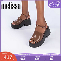 Melissa（梅丽莎）女士时尚高跟厚底凉鞋33585 黑色 7（38码）