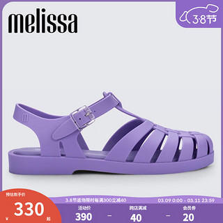 Melissa（梅丽莎）时尚织女士简约通勤果冻罗马凉鞋32408 紫色 38