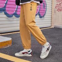 LI-NING 李宁 专柜李宁秋季男休闲裤滑板透气收口纯棉时尚运动长裤 AKXR391