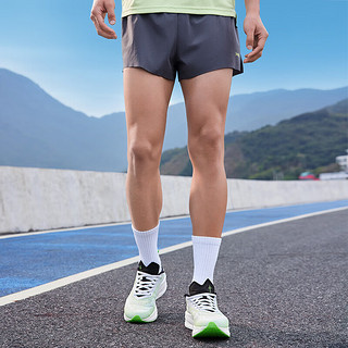 361度【三号赛道】跑步运动短裤男2024夏季吸湿排汗男子常规舒适裤 砾石灰 M