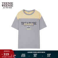Teenie Weenie小熊女装2024年夏季新款撞色短袖T恤棉质宽松中性风