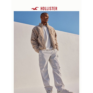 HOLLISTER百搭正反两穿人造绵羊毛皮保暖棉服夹克外套男 355980-1 浅棕色 L (180/108A)