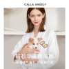CallaAngel浴袍女薄款春夏吸水日式华夫格速干小狗浴衣男睡袍 S ( 适合身高155-165cm, 110斤以下) 白色浴袍  黄色柯基