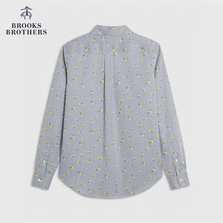 布克兄弟（BrooksBrothers）女士24早春印花图案小清新长袖衬衫 9003-蓝色 0