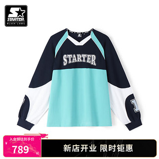 STARTER| 长袖球衣2024春夏季潮牌打底衫男女款上衣长袖T恤 薄荷绿 XS 160/80A