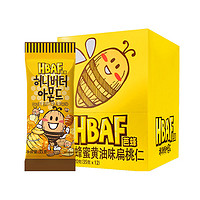 88VIP：HBAF 芭蜂 韩国蜂蜜黄油扁桃仁12袋盒装420g情侣休闲零食汤姆农场坚果