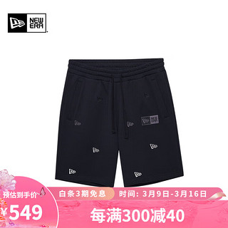 NEW ERA纽亦华2024短裤奇遇满印渐变刺绣休闲 14187410-黑色 M