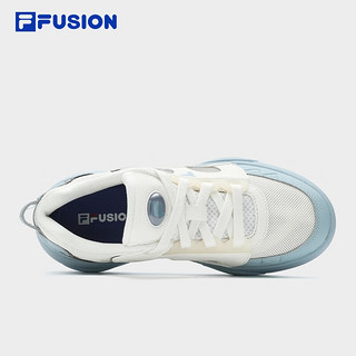 斐乐（FILA）FUSION斐乐潮牌女鞋RAPTURE专业滑板鞋2024夏时尚休闲鞋 奶白/纯蓝-GS 40