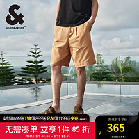 杰克·琼斯（JACK&JONES）夏季裤身打褶腰头金属D型环宽松休闲短裤男装224215022 第戎棕E11 180/84A/LR