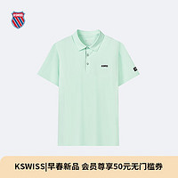 盖世威（K·SWISS）男POLO衫24夏季 百搭吸湿快干短袖 1010020 314缥瓷色 XL