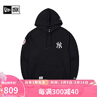 NEW ERA 纽亦华 2024MLB世界大赛卫衣复古针织连帽衫 14179206-黑色 M