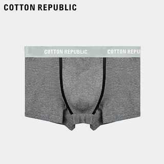 COTTON REPUBLIC/微型窗科技干爽内裤平角3条装男士内裤01123823 灰蓝蓝 XXL(185/105)