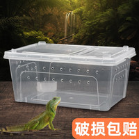 茨格曼 爬虫蜥蜴守宫寄居蟹饲养箱小型乌龟缸角蛙蛇螳螂饲养盒有盖子