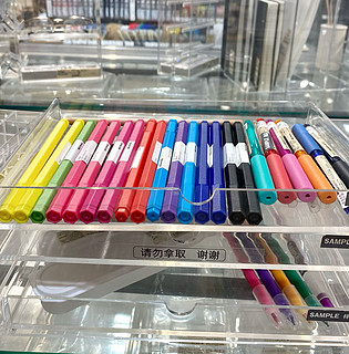 日本无印MUJI水性六角粗细双头水彩笔荧光笔马克笔重点标记笔十色