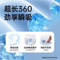 FREEMORE 自由点 卫生巾360超薄防漏超长日用组合姨妈巾送20寸行李箱