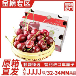 冰茜智利进口车厘子5斤礼盒装大樱桃4jjjj25kg礼盒装3234mm京东配送