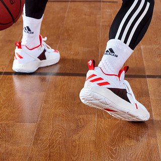 adidas 阿迪达斯 利拉德CERTIFIED签名版实战篮球运动鞋男女阿迪达斯官方 白/黑/红 42.5(265mm)