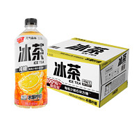 元气森林 冰茶减糖柠檬900ml*12瓶饮料整箱