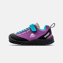 Kappa 卡帕 Kids背靠背卡帕童鞋秋季运动鞋轻便透气防滑耐磨跑步鞋冬季童鞋易穿脱 紫色