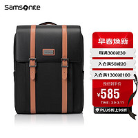 Samsonite 新秀丽 双肩背包男女电脑包16英寸韩版学生书包男潮流旅行包 TQ5 黑色