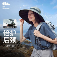 蕉下(beneunder)渔夫帽女防晒帽遮阳帽女太阳帽男帽子防紫外线大帽檐倍护 北欧灰