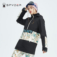 SPYDER 蜘蛛雪服雪季女子Freeski半开拉链套头滑雪服22US106W 黑色-22US106W L