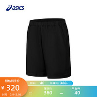 亚瑟士ASICS运动短裤男子舒适透气运动裤 2041A261-001 黑色 XL