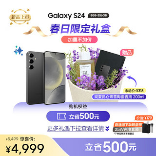 三星Galaxy S24  观夏香薰礼盒 Al智享生活办公 智能修图 8GB+256GB 水墨黑 5G AI手机