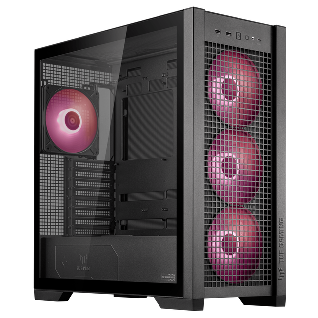 华硕 TUF GAMING GT302 装备库 E-ATX机箱 黑色