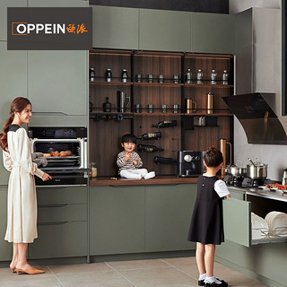 OPPEIN 欧派 橱柜定做厨房整体橱柜灶台柜石英石台面一体家用厨房厨柜定制
