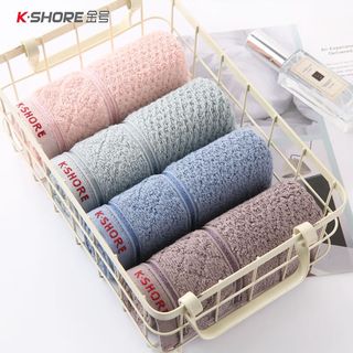 KINGSHORE 金号 毛巾纯棉A类3条装洗脸巾长绒棉家用成人 红蓝灰60*29cm 3条