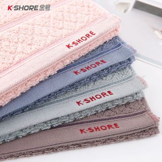 KINGSHORE 金号 毛巾纯棉A类3条装洗脸巾长绒棉家用成人 红蓝灰60*29cm 3条